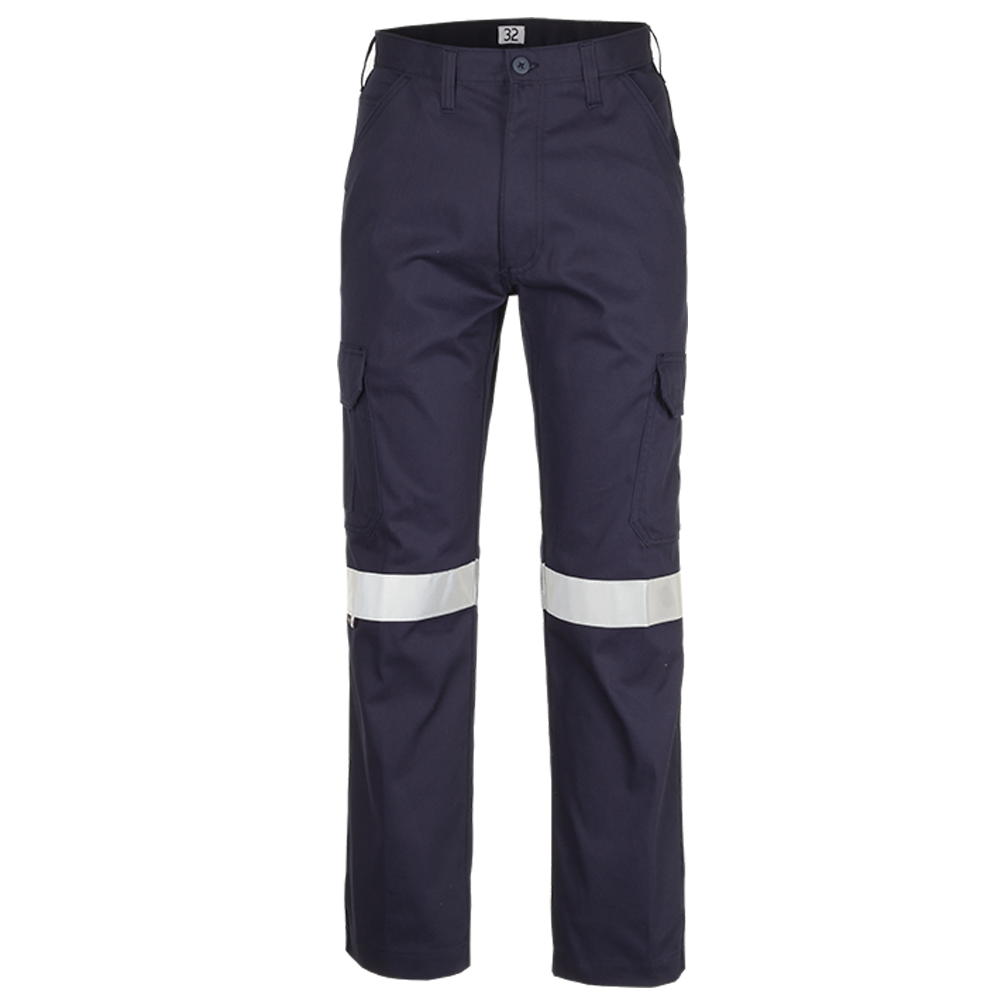 Jonsson Workwear | 100% Cotton Reflective Cargo Trousers