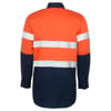 Picture of 100% Cotton Two Tone Long Sleeve Reflective Work Shirt