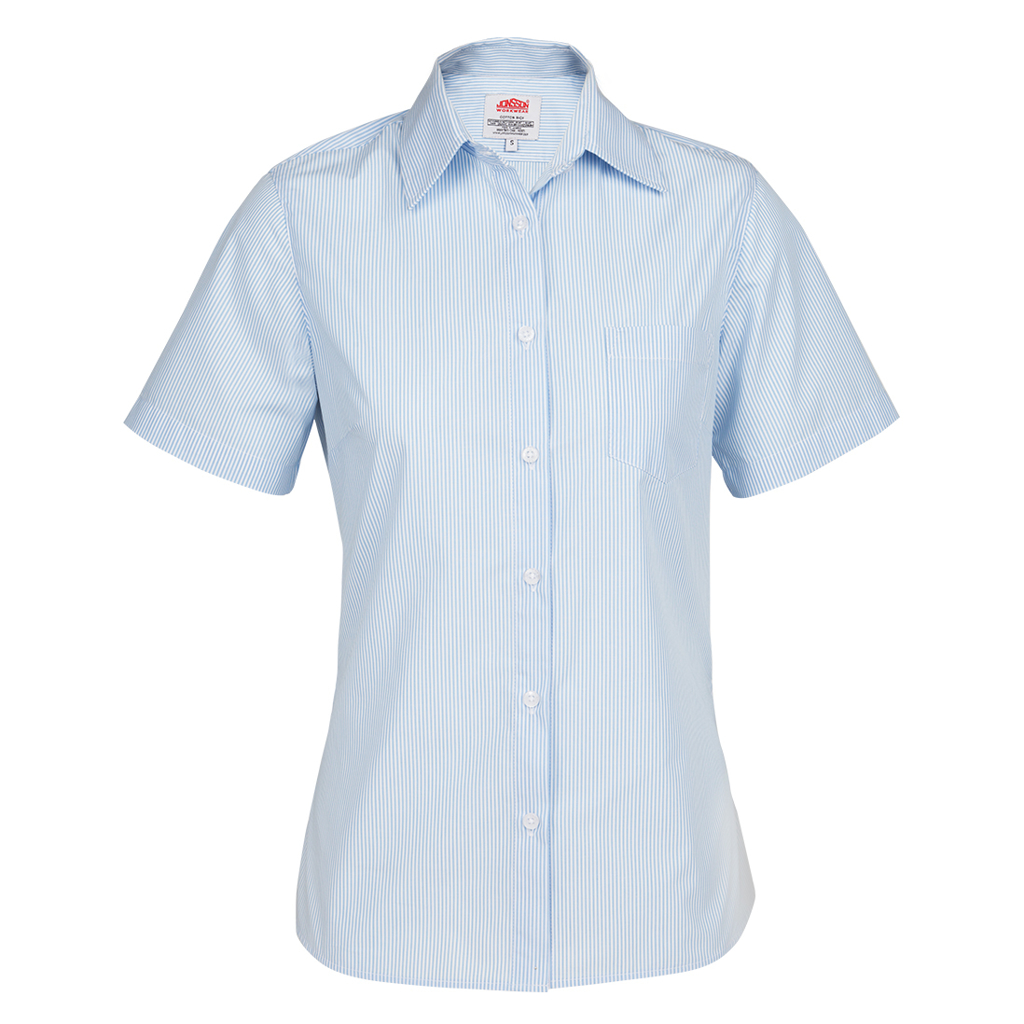 Jonsson Workwear | Women's Short Sleeve Stripe Shirts