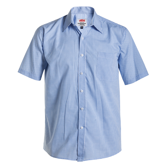 mens short sleeve check shirt