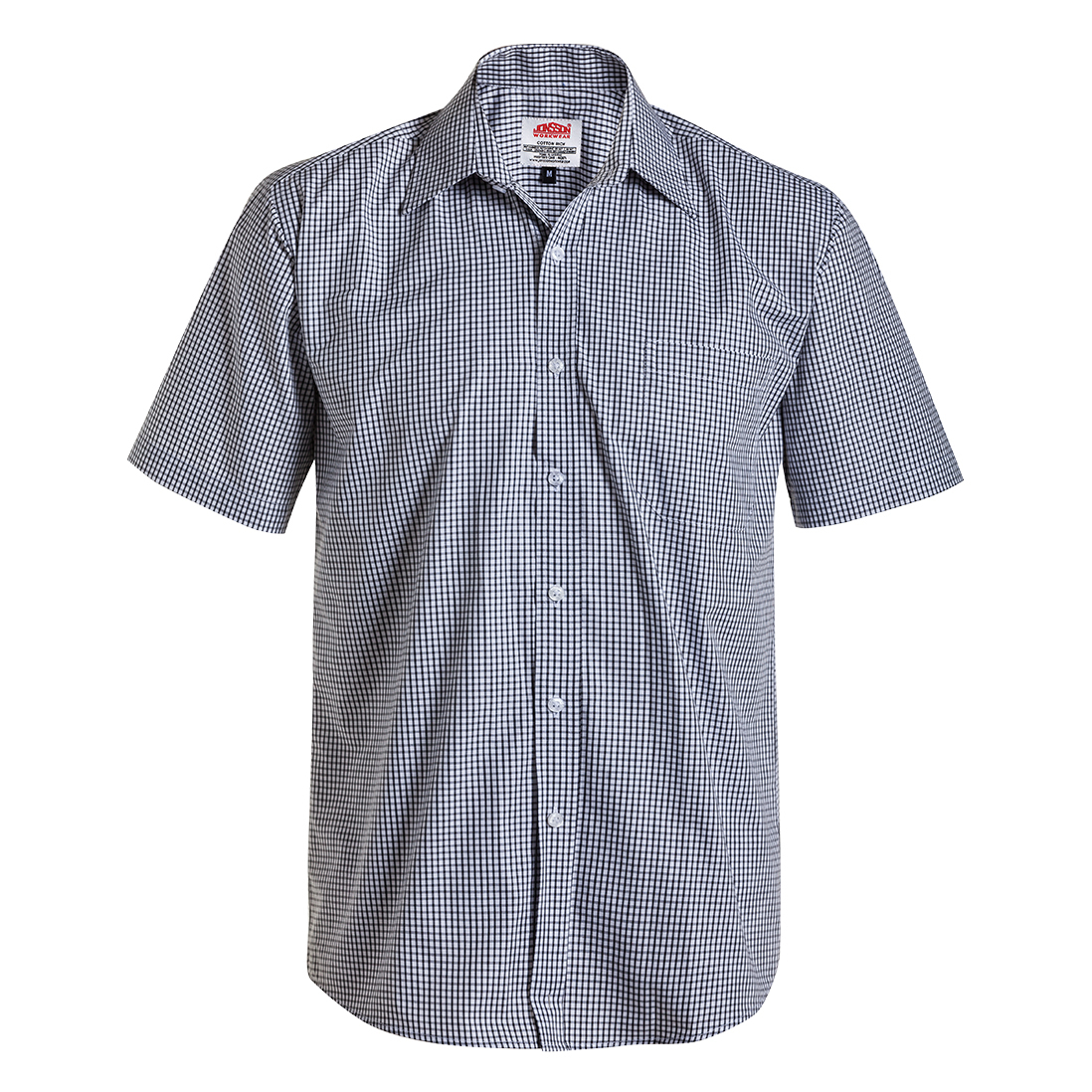 mens short sleeve check shirt