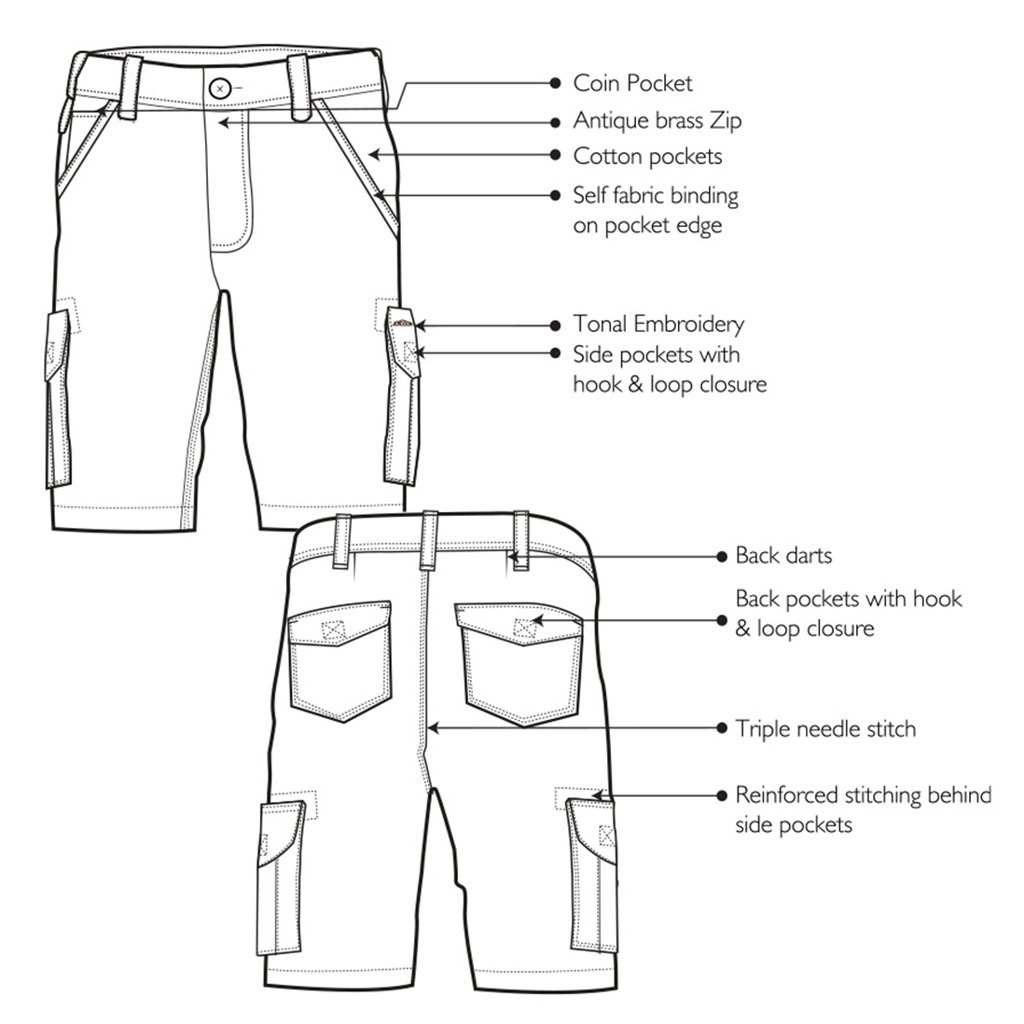 Jonsson Workwear  Ripstop Multi-Pocket Shorts