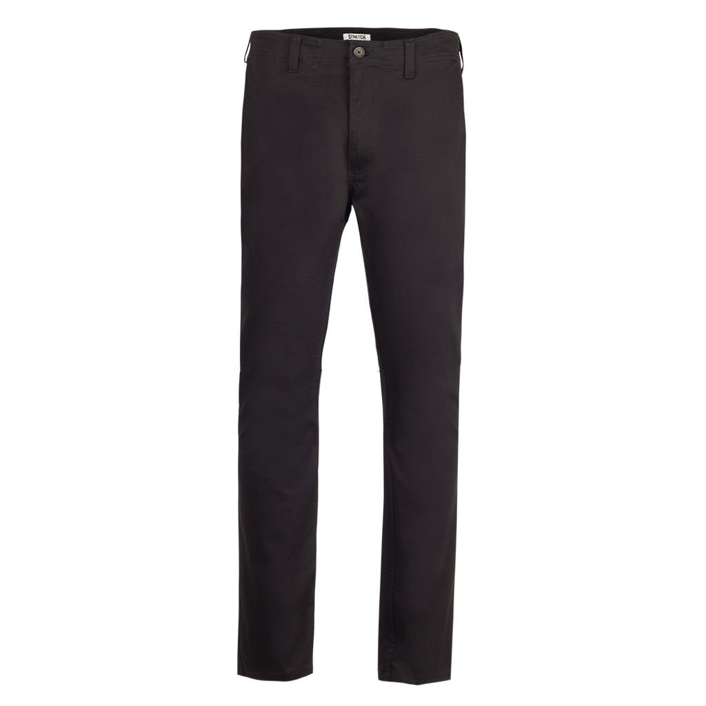 OFFICER Slim fit chino pant in a textured dobby comfort stretch - BLACK