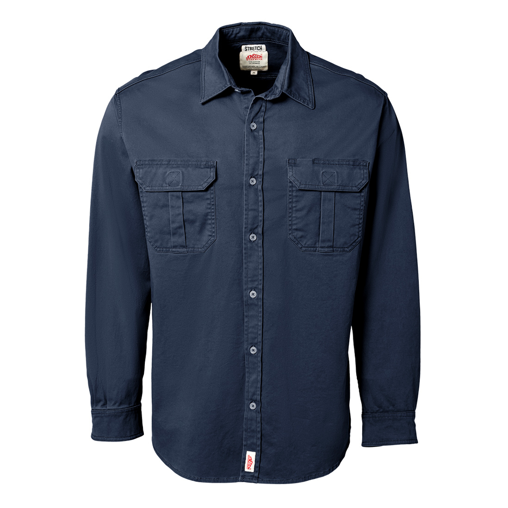 Jonsson Workwear | Legendary Double Pocket Heavyweight Stretch Twill Shirt