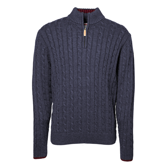 Jonsson Workwear | Cable Knit ¼ Zip Jersey